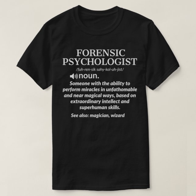 Forensisk psykologdefinition t shirt (Design framsida)