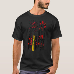 Forensisk sjuksköterska, US Flagga Forensic Nursin T Shirt
