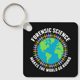 Forensisk vetenskap gör World Go Round Nyckelring