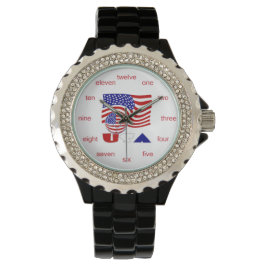 Förenta Stater Amerika Flagga USA Soccer Ball Armbandsur