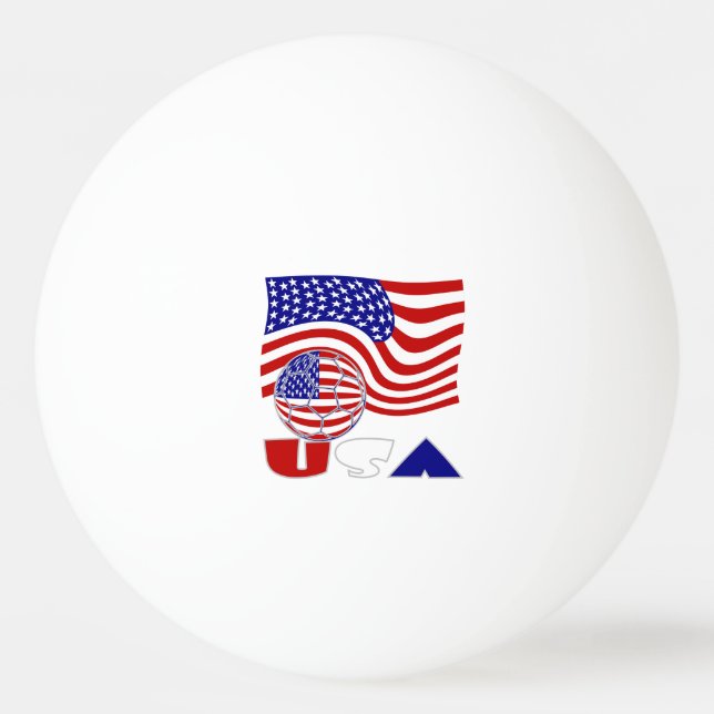 Förenta Stater Amerika Flagga USA Soccer Ball Pingisboll (Baksidan)