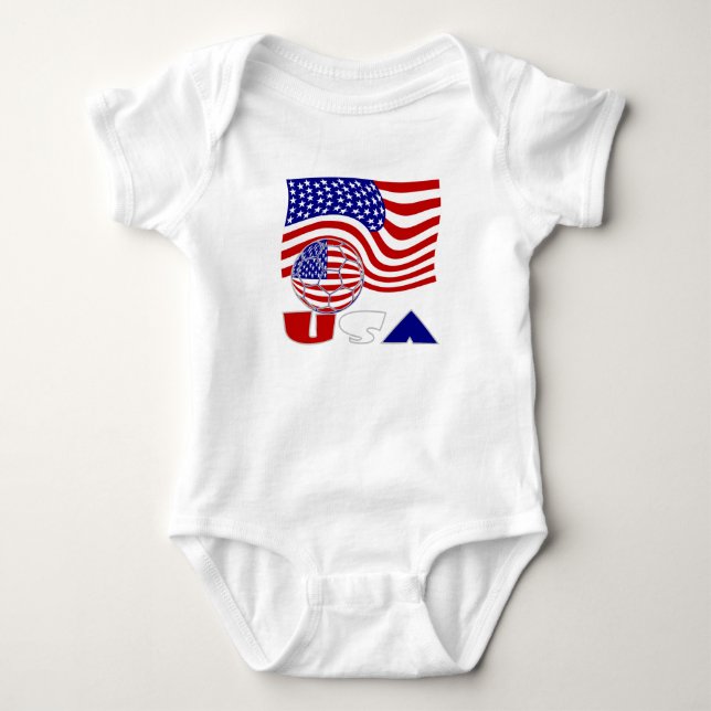 Förenta Stater Amerika Flagga USA Soccer Ball Tröja (Framsida)