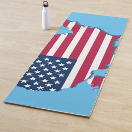 Förenta Stater Amerika Karta och Flagga White Red