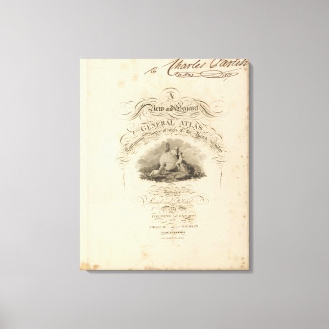 Förenta Stater atlas Canvastryck (Framsida)