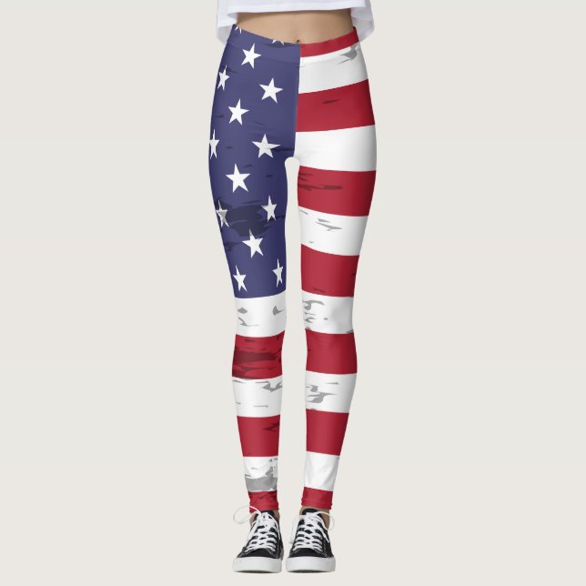 Förenta Stater i Amerikanska flagga Leggings (Framsida)