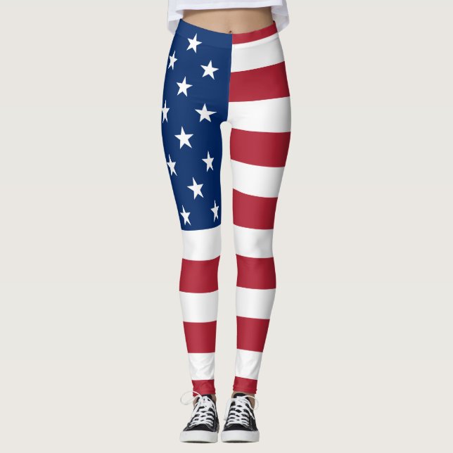 Förenta Stater i Amerikanska flagga Leggings (Framsida)