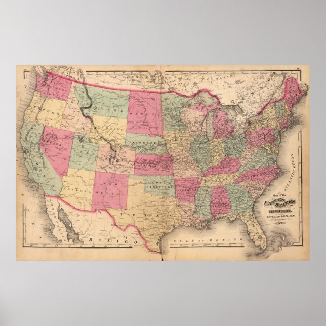 Förenta Stater och territorier Poster (Framsidan)