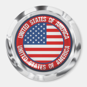 Förenta Stater Round Emblem Magnet