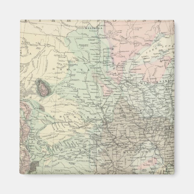 Förenta Stater:s geologiska Karta Magnet (Framsidan)