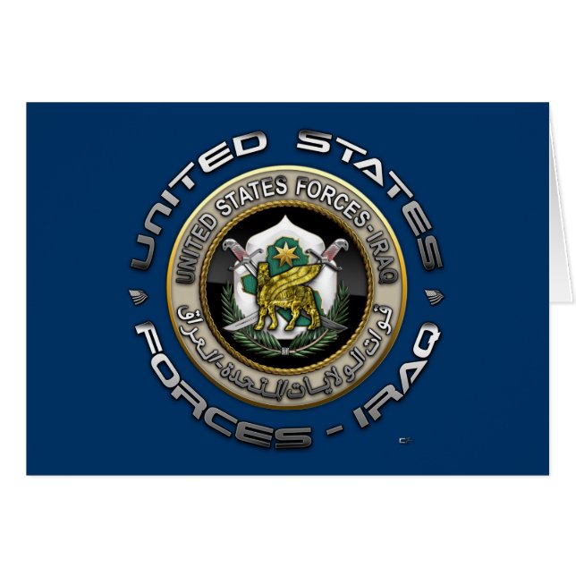 Förenta Stater-styrkor - Irak Hälsningskort (Framsidan Horizontal)