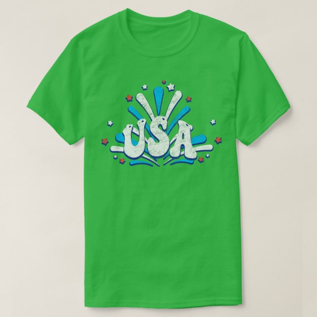 Förenta staterna 4 juli Independence day Patriotic T Shirt (Design framsida)