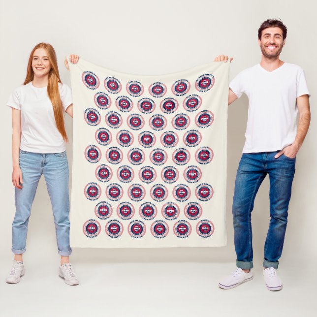 Förenta staterna 50 stater Fleece Blanket (På plats)