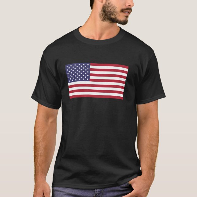 Förenta staterna Amerikanska Flagga Förenta stater T Shirt (Framsida)