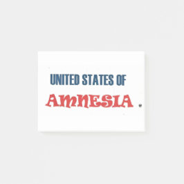 FÖRENTA STATERNA AV AMNESI POST-IT BLOCK
