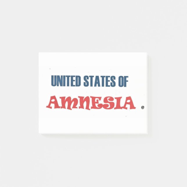 FÖRENTA STATERNA AV AMNESI POST-IT BLOCK (Framsida)