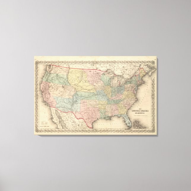 Förenta staterna canvastryck (Framsida)