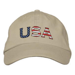 Förenta staterna Embroiderade Stars & Rand Hat (Kh Broderad Keps