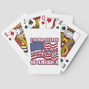 Förenta staterna est 1776 med USA flagga Kortlek