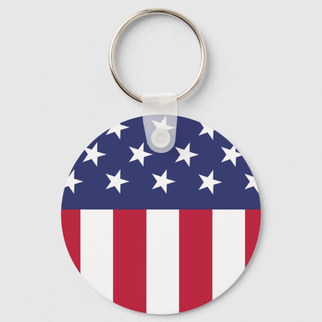 Förenta staterna-Flagga Nyckelring (Framsida)