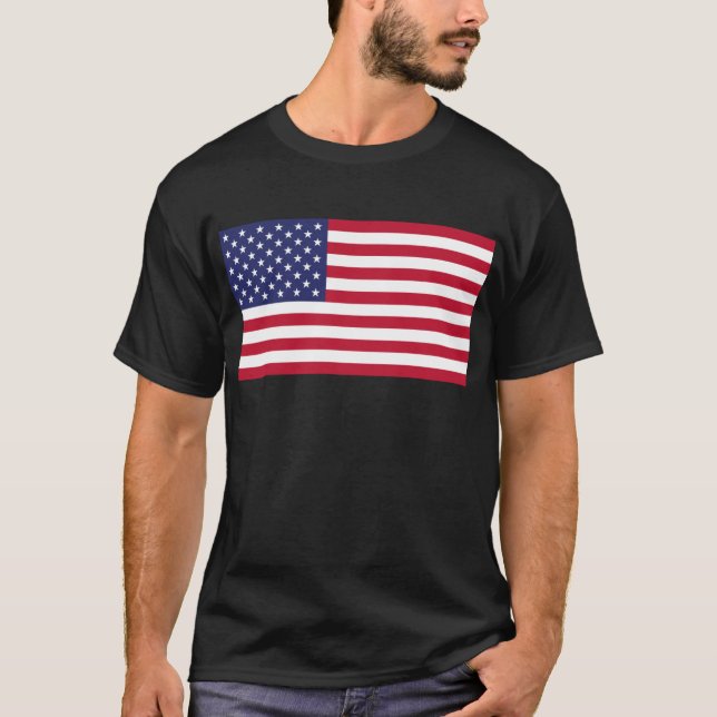 Förenta staterna-Flagga T Shirt (Framsida)