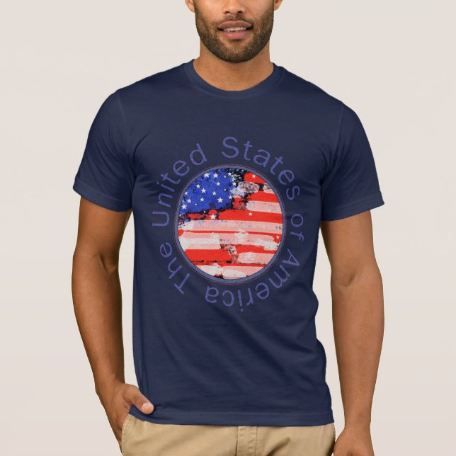 Förenta staterna. flagga t-shirt (Framsida)