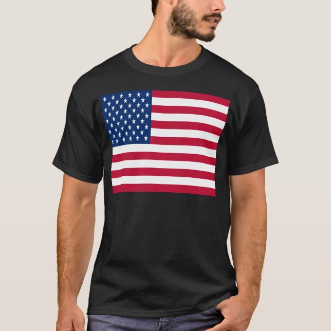 Förenta staterna-Flagga Tee Shirt (Framsida)