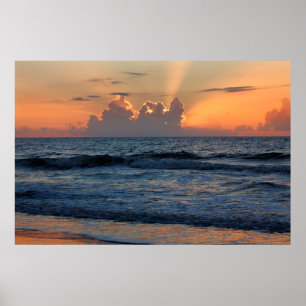 Förenta staterna, Georgien, ön Tybee, Beach av  Poster