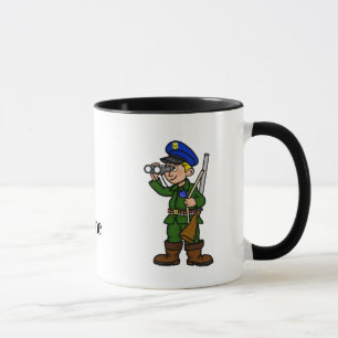 Förenta staterna Gräns Patrol Agent med Binoculars Mugg