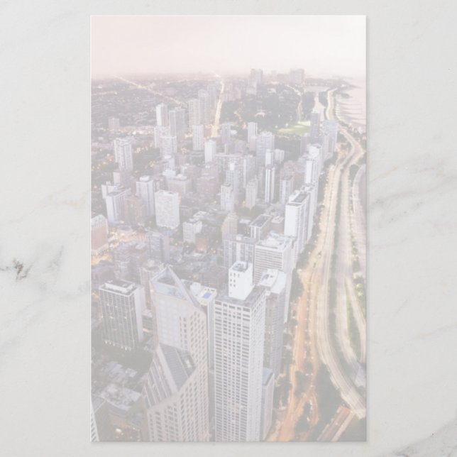 Förenta staterna, Illinois, Chicago, Aerivat från  Brevpapper (Framsida)