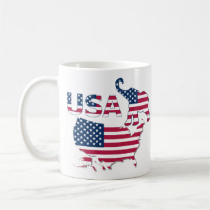 Förenta staterna Karta Flagga Republican Party Ele Kaffemugg