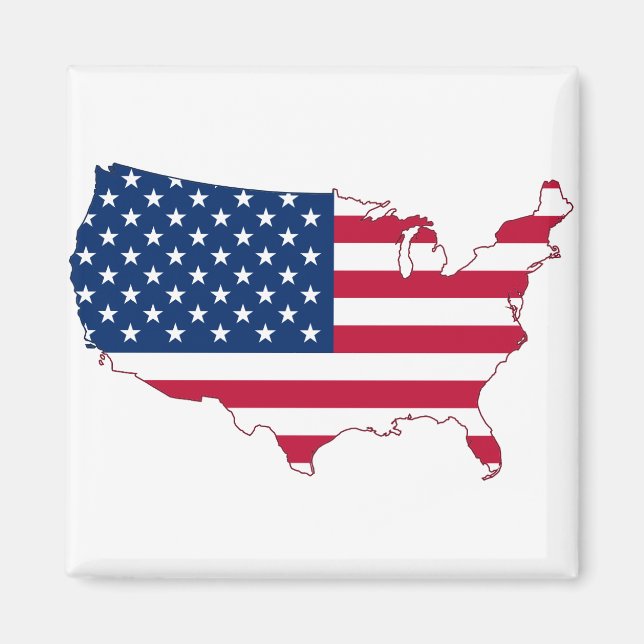 Förenta staterna Karta-karta-usa-america-kartor-fö Magnet (Framsidan)