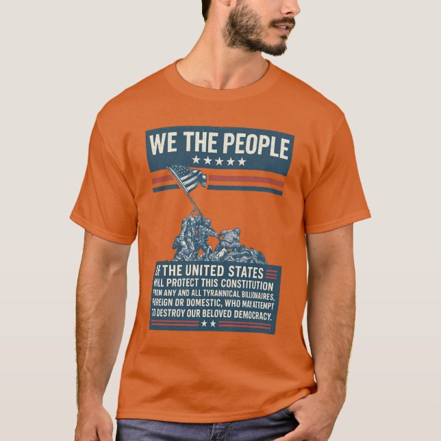 FÖRenta staterna KOMMER ATT SKYDDA DENNA KONSTITUT T Shirt (Framsida)