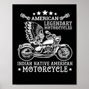 Förenta staterna Legendary Motorcycles India Nativ Poster