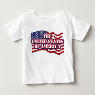 Förenta staterna med flagga i nöd t shirt