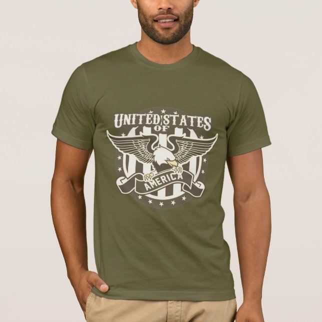 Förenta staterna Örn Patriotic T Shirt (Framsida)