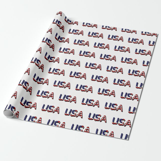 Förenta staterna överlade med amerikanska Flagga Presentpapper (Utrullad)