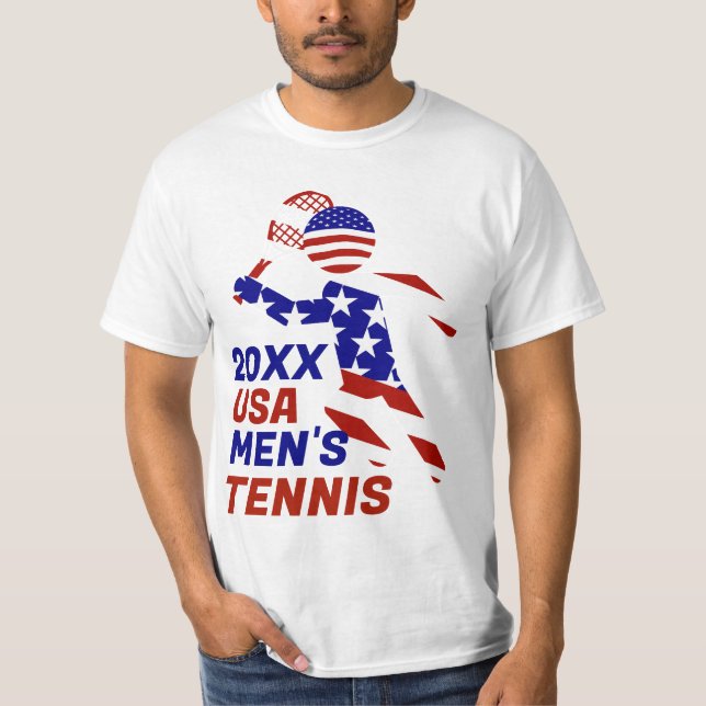 Förenta staterna Patriotic MANAR TAR TENNIS T Shirt (Framsida)