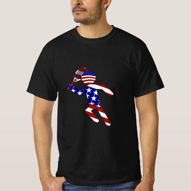 Förenta staterna Patriotic MANAR TAR TENNIS T-shirt (Framsida)