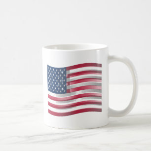 Förenta staterna: Rand & stjärnor i fetstil Kaffemugg