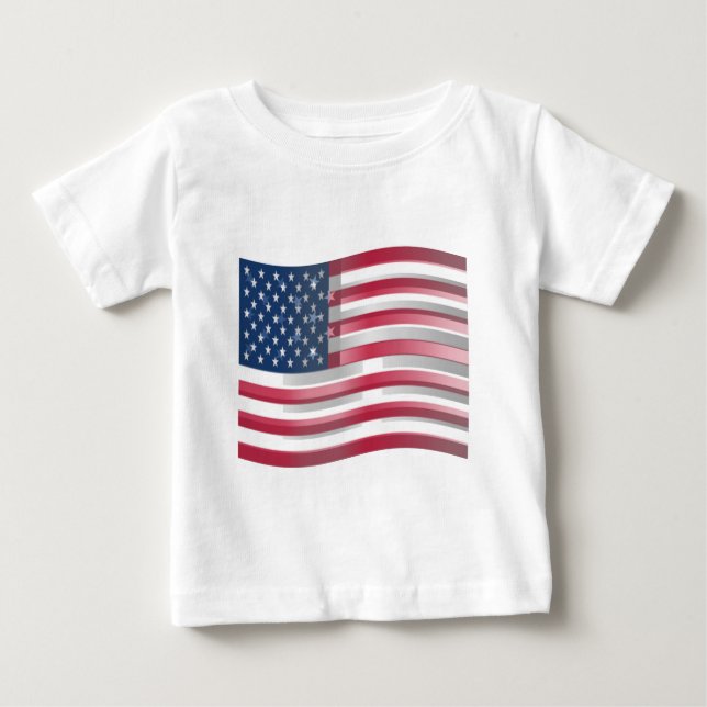 Förenta staterna: Rand & stjärnor i fetstil T Shirt (Framsida)