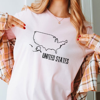 Förenta staterna, Stater, Karta, Förenta staterna, T Shirt