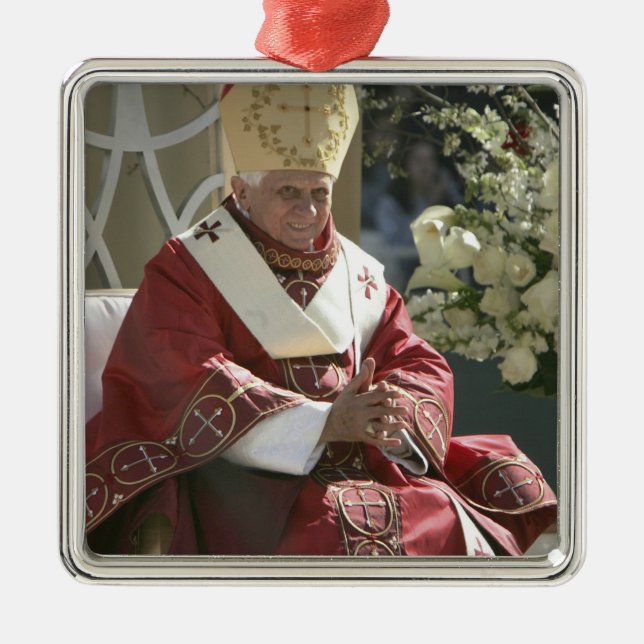 Förenta staterna, Washington, D.C. Påve Benedict Julgransprydnad Metall (Framsidan)