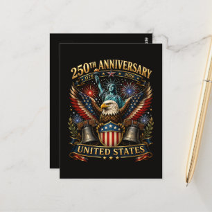 Förenta staternas 250-årsjubileum Patriotisk örn Vykort