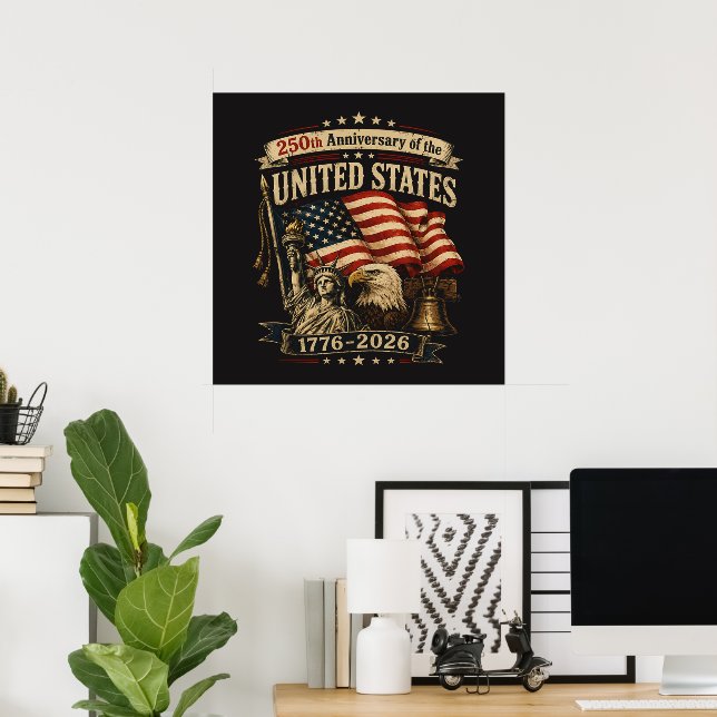 Förenta staternas 250-årsjubileum poster (Hemmakontoret)