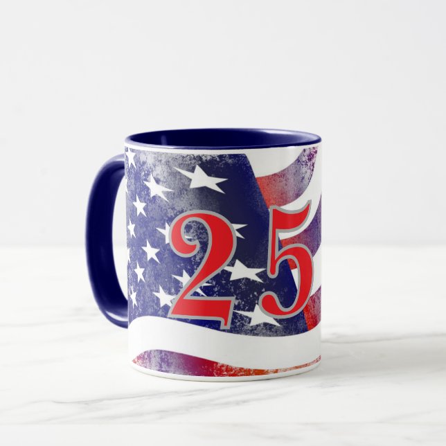 Förenta staternas 250-årsjubileumsflagga mugg (Framsida vänster)
