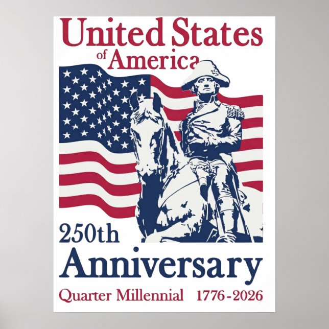 Förenta staternas 250-årsjubileumskonst poster (Framsidan)