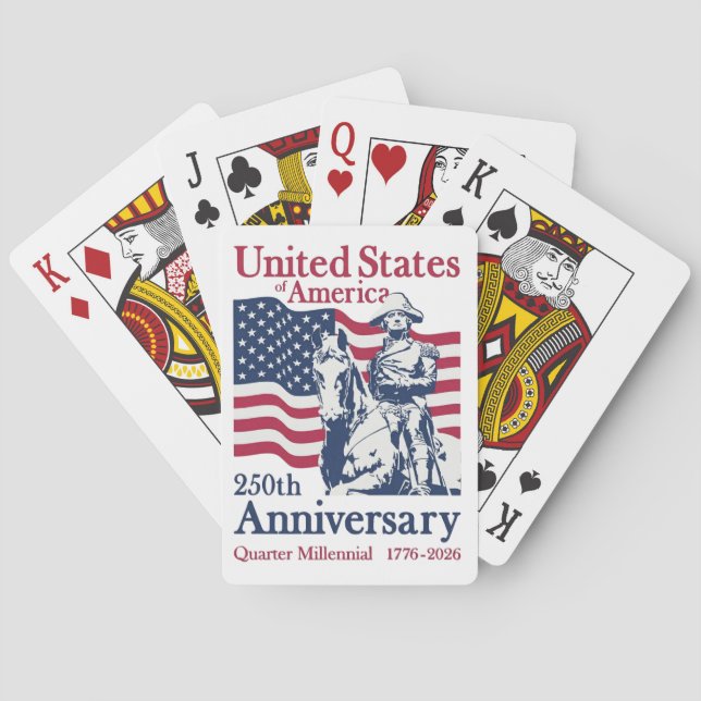Förenta staternas 250-årsjubileumskonstnärliga min casinokort (Baksidan)