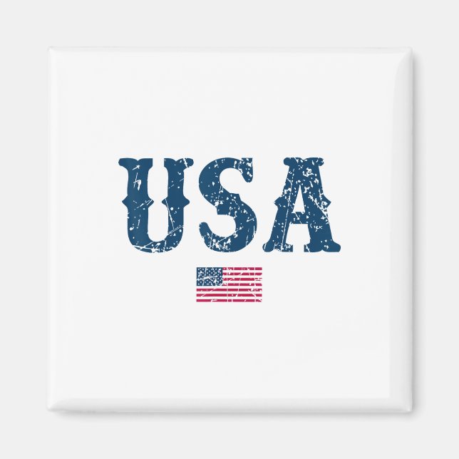 Förenta staternas amerikanska Flagga, 4 juli t Magnet (Framsidan)