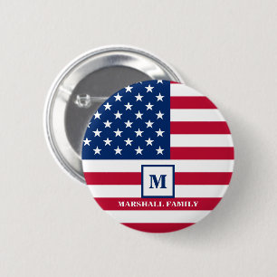 Förenta staternas amerikanska Flagga Customigram 4 Knapp