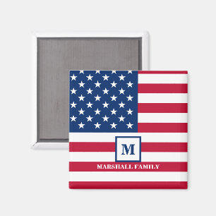 Förenta staternas amerikanska Flagga Customigram 4 Magnet